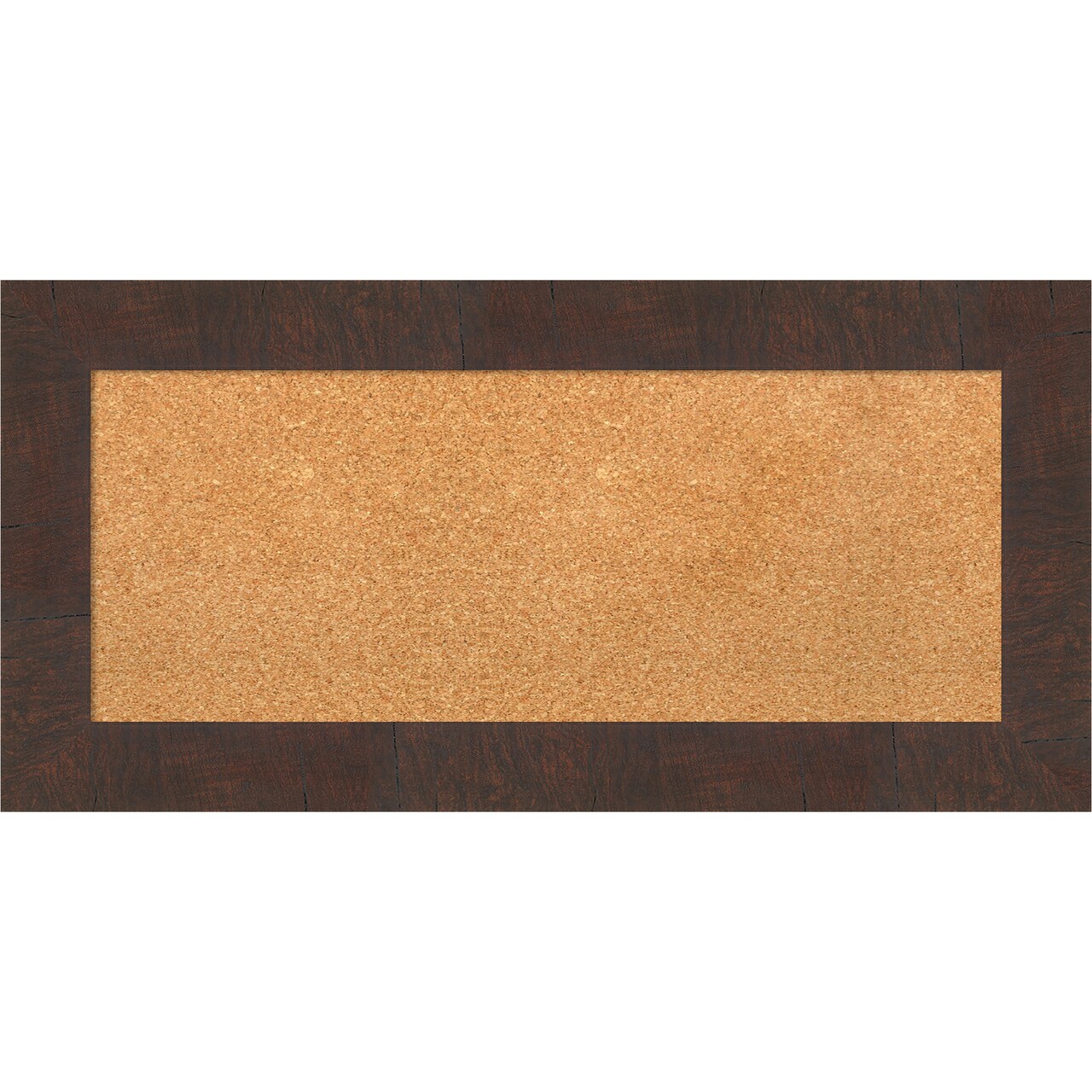 Cork Board, Wildwood Brown Frame - Bulletin Board, Organization Board, Pin Board